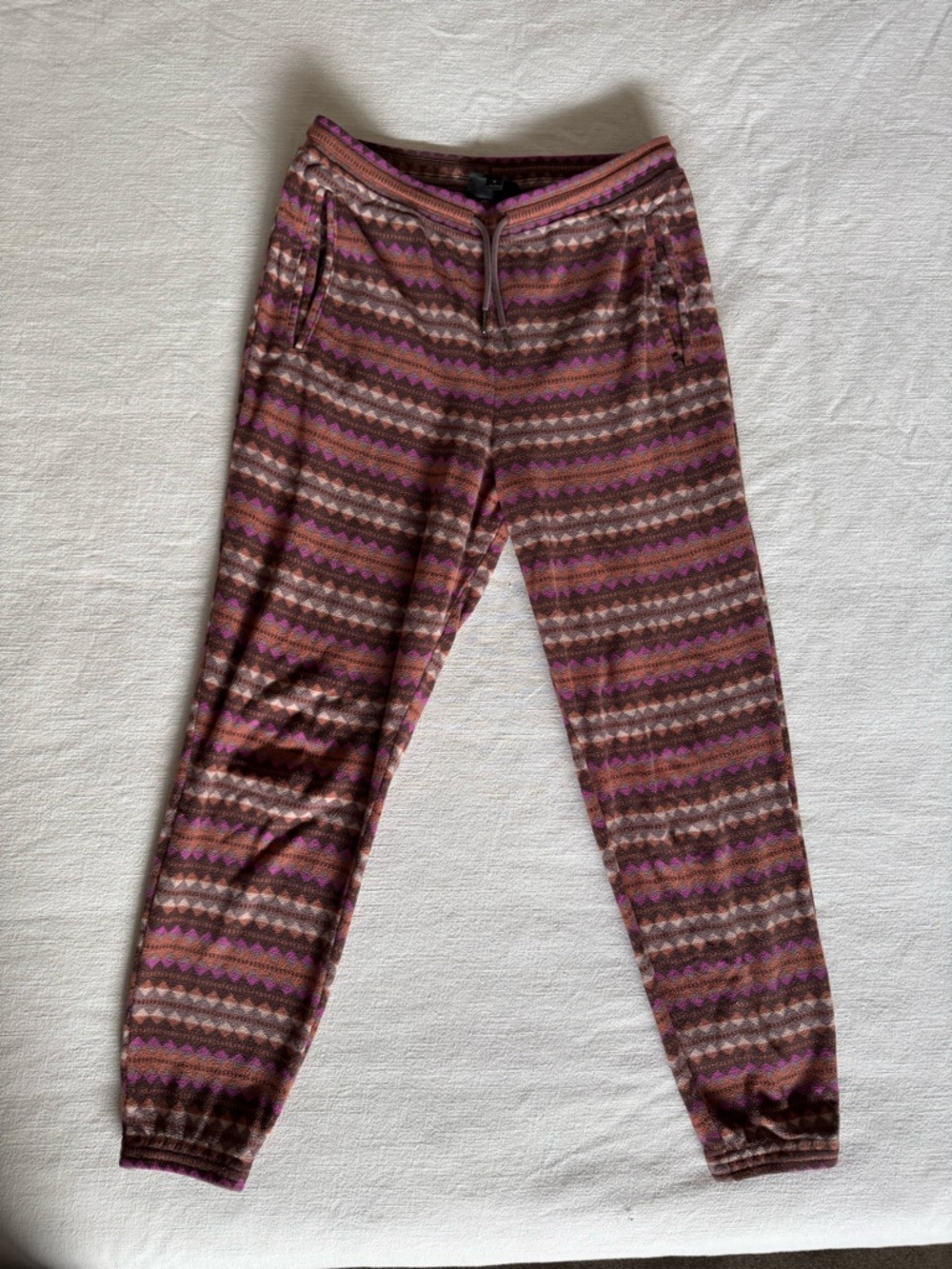Patagonia Patterned Jogger Pants in Brown & Purple